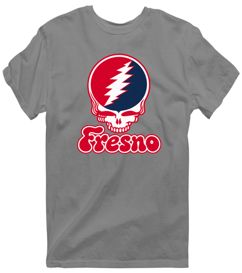 Fresno Stealie Premium Unisex T-Shirt — Design: Fresno State — Dark Heather