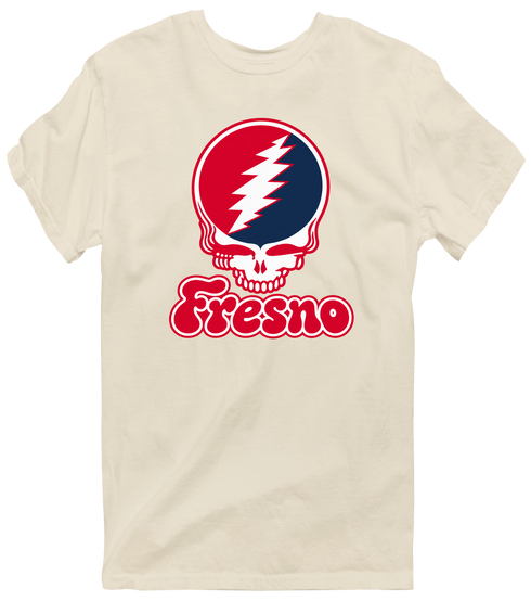 Fresno Stealie Premium Unisex T-Shirt — Design: Fresno State — Sand