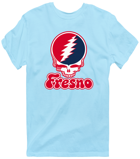 Fresno Stealie Premium Unisex T-Shirt — Design: Fresno State — Light Blue