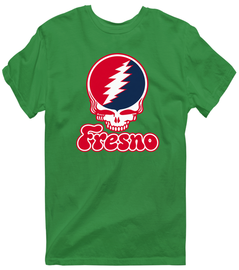 Fresno Stealie Premium Unisex T-Shirt — Design: Fresno State — Irish Green