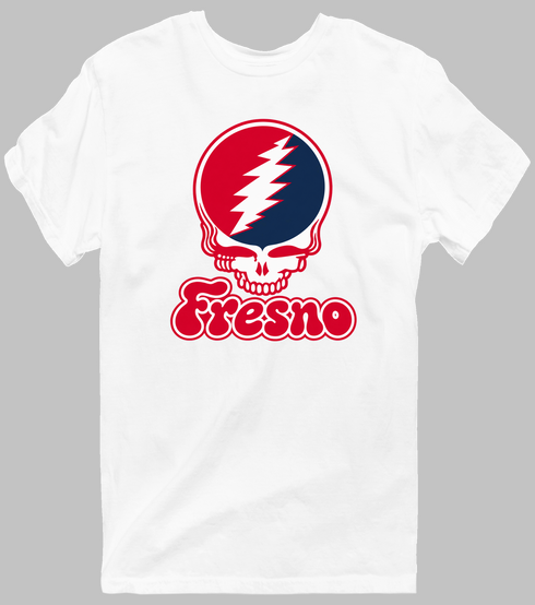 Fresno Stealie Premium Unisex T-Shirt — Design: Fresno State — White