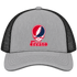 Fresno Stealie Premium Unisex Trucker Cap — Design: Fresno State — Heather Grey/Black