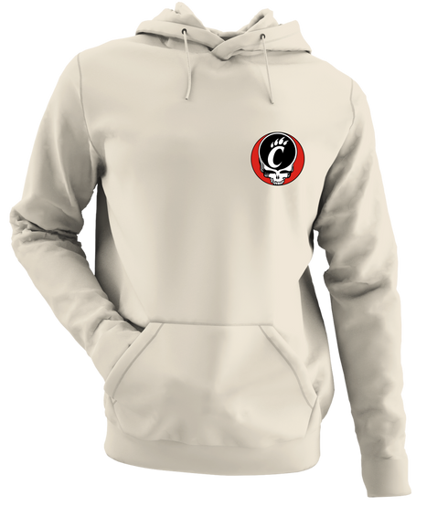 University of Cincinnati - Premium Grateful Dead Left Chest Hoodie - Sand