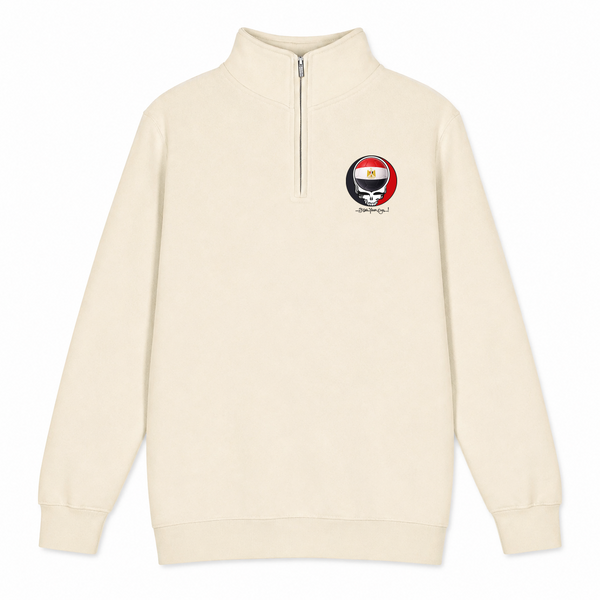 Egypt FIFA World Cup - Premium Grateful Dead Quarter-Zip Pullover - Sand - 1
