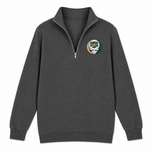 Ohio University - Premium Grateful Dead Quarter-Zip Pullover - Charcoal - 6