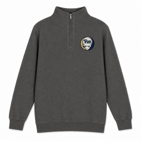 University of Pittsburgh - Premium Grateful Dead Quarter-Zip Pullover - Charcoal - 5