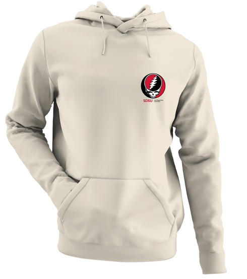 San Diego State University - Premium Grateful Dead Left Chest Hoodie - Sand