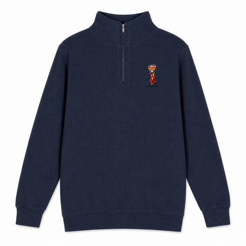 German FIFA World Cup - Premium Grateful Dead Quarter-Zip Pullover - Navy - 3