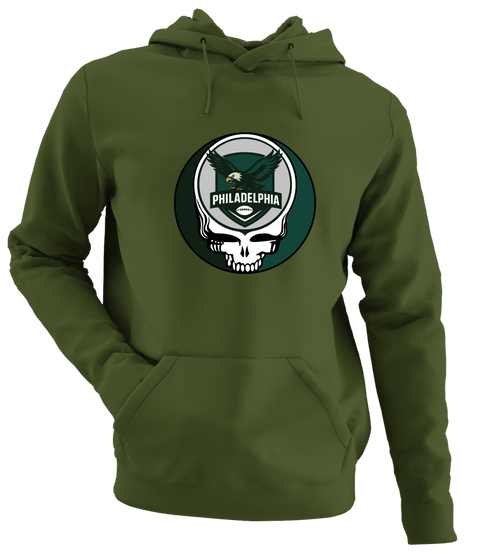 Philadelphia Football - Premium Grateful Dead Hoodie - Military Green - 7