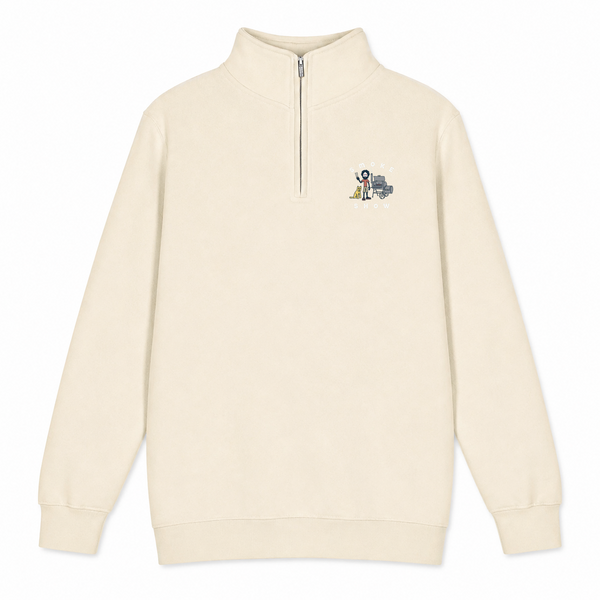 Smoke Show - Life is dead.® - Premium Grateful Dead Quarter-Zip Pullover - Sand - 1