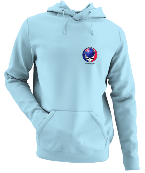 New Zealand FIFA World Cup - Premium Grateful Dead Left Chest Hoodie - Light Blue - 1