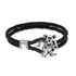 Grateful Dead - Dancing Bear Sterling Silver Leather Bracelet - StealieShop