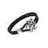 Grateful Dead - Dancing Bear Sterling Silver Leather Bracelet - StealieShop
