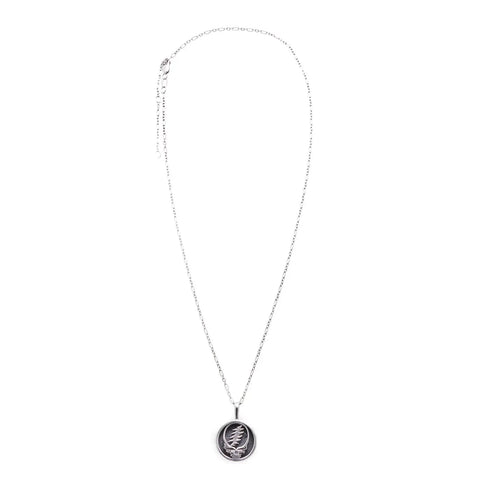 Grateful Dead - Steal Your Face Sterling Silver Charm Necklace - StealieShop