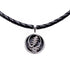 Grateful Dead - Steal Your Face Sterling Silver Charm Woven Leather Necklace - StealieShop