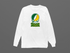George Mason Stealie Premium Unisex Long-Sleeve — Design: George Mason University — White