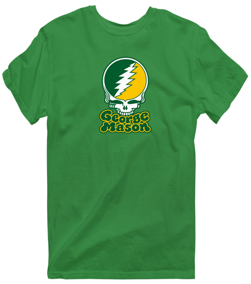George Mason Stealie Premium Unisex T-Shirt — Design: George Mason University — Irish Green