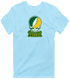 George Mason Stealie Premium Unisex T-Shirt — Design: George Mason University — Light Blue