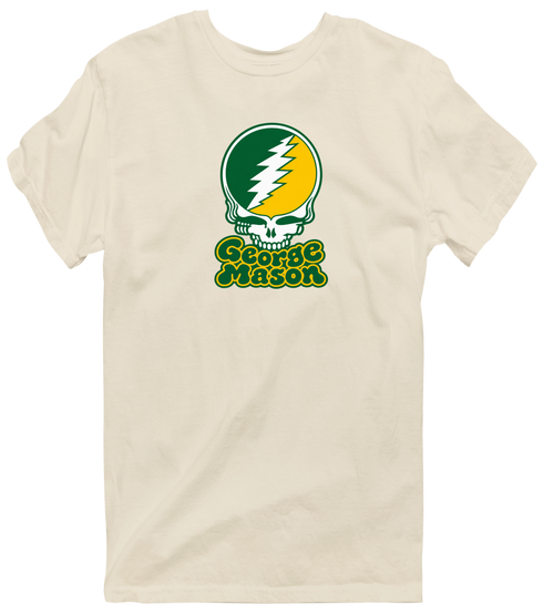George Mason Stealie Premium Unisex T-Shirt — Design: George Mason University — Sand