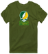 George Mason Stealie Premium Unisex T-Shirt — Design: George Mason University — Military Green
