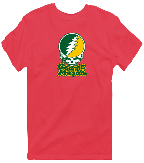 George Mason Stealie Premium Unisex T-Shirt — Design: George Mason University — Heather Red