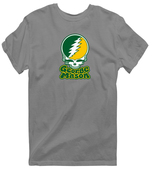 George Mason Stealie Premium Unisex T-Shirt — Design: George Mason University — Dark Heather