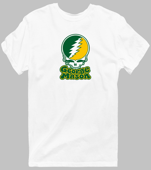 George Mason Stealie Premium Unisex T-Shirt — Design: George Mason University — White