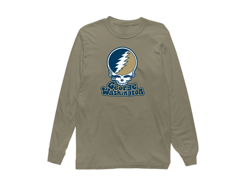 George Washington Stealie Premium Unisex Long-Sleeve — Design: George Washington University — Sandstone