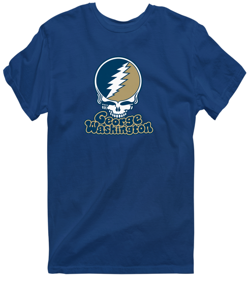 George Washington Stealie Premium Unisex T-Shirt — Design: George Washington University — Navy