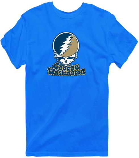 George Washington Stealie Premium Unisex T-Shirt — Design: George Washington University — Royal