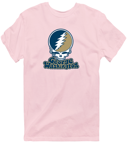 George Washington Stealie Premium Unisex T-Shirt — Design: George Washington University — Light Pink