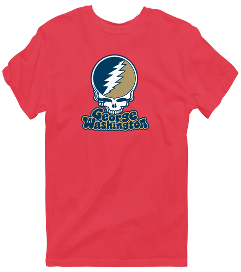 George Washington Stealie Premium Unisex T-Shirt — Design: George Washington University — Heather Red