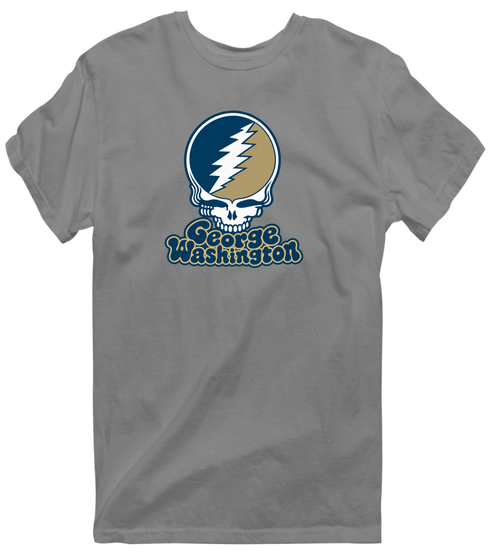 George Washington Stealie Premium Unisex T-Shirt — Design: George Washington University — Dark Heather