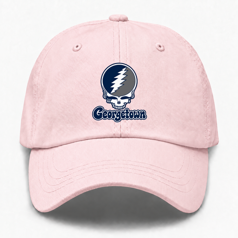 Georgetown Stealie Premium Unisex Dad Hat — Design: Georgetown University — Pink