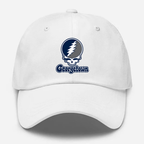 Georgetown Stealie Premium Unisex Dad Hat — Design: Georgetown University — White
