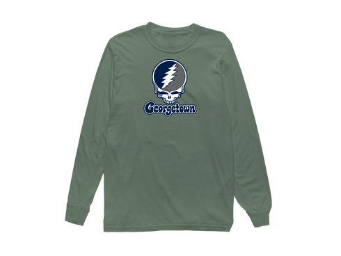 Georgetown Stealie Premium Unisex Long-Sleeve — Design: Georgetown University — Light Green