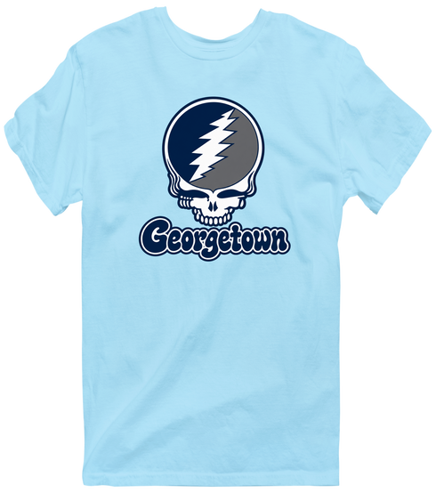 Georgetown Stealie Premium Unisex T-Shirt — Design: Georgetown University — Light Blue