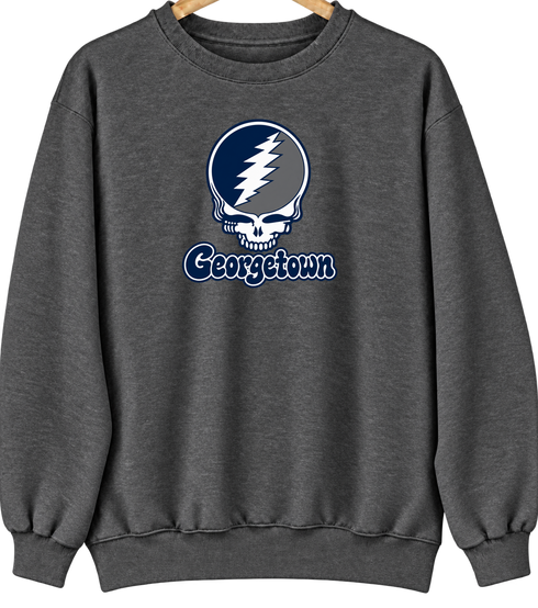 Georgetown Stealie Premium Unisex Crewneck — Design: Georgetown University — Dark Heather