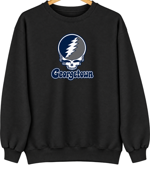 Georgetown Stealie Premium Unisex Crewneck — Design: Georgetown University — Black