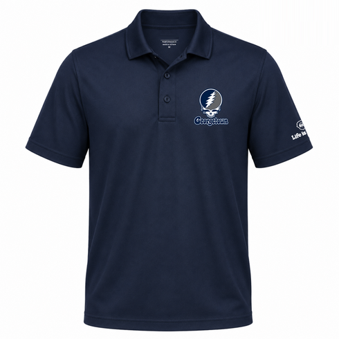 Georgetown Stealie Premium Unisex Polo — Design: Georgetown University — Navy