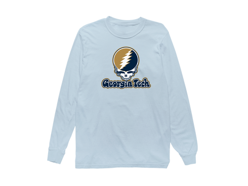 Georgia Tech Stealie Premium Unisex Long-Sleeve — Design: Georgia Institute of Technology — Chambray