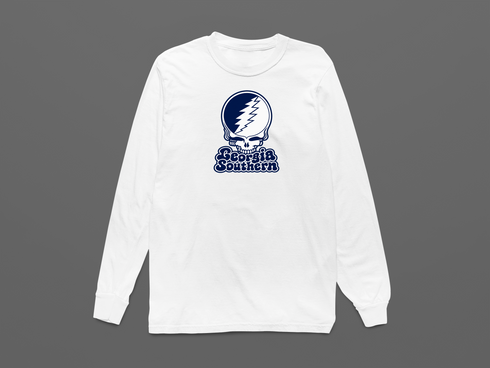 Georgia Southern Stealie Premium Unisex Long-Sleeve — White