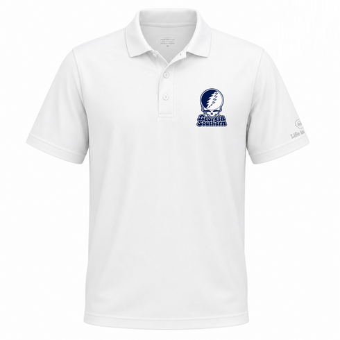 Georgia Southern Stealie Premium Unisex Polo — Design: Georgia Southern University — White
