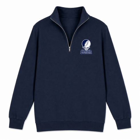 Georgia Southern Stealie Premium Unisex Quarter-Zip — Design: Georgia Southern University — Navy