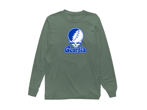 Georgia State Stealie Premium Unisex Long-Sleeve — Design: Georgia State University — Light Green
