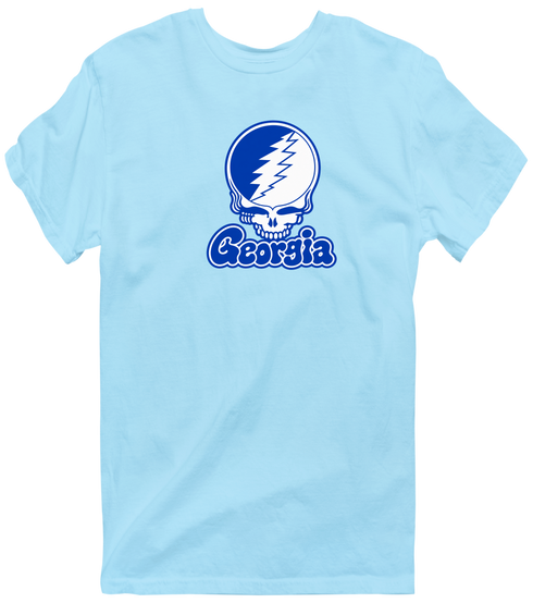 Georgia State Stealie Premium Unisex T-Shirt — Design: Georgia State University — Light Blue