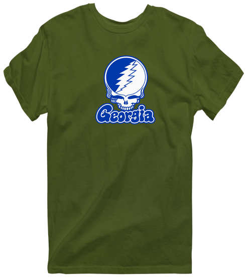 Georgia State Stealie Premium Unisex T-Shirt — Design: Georgia State University — Military Green