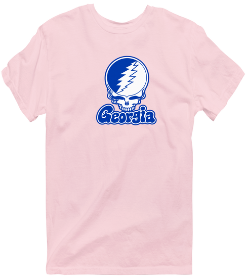 Georgia State Stealie Premium Unisex T-Shirt — Design: Georgia State University — Light Pink