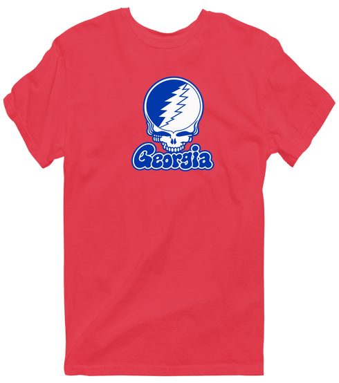 Georgia State Stealie Premium Unisex T-Shirt — Design: Georgia State University — Heather Red