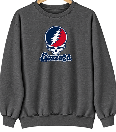 Gonzaga Stealie Premium Unisex Crewneck — Design: Gonzaga University — Dark Heather